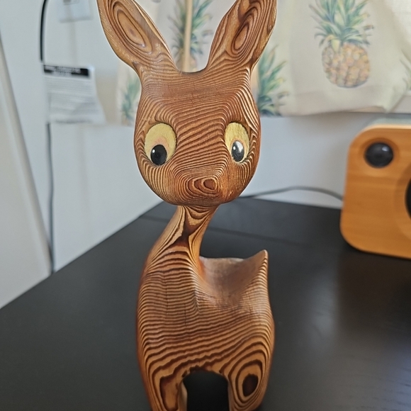 Vintage Tiki Deer Fig MCM Witco Style Lounge Art Decor Danish Modern Accent 9” - Picture 15 of 15